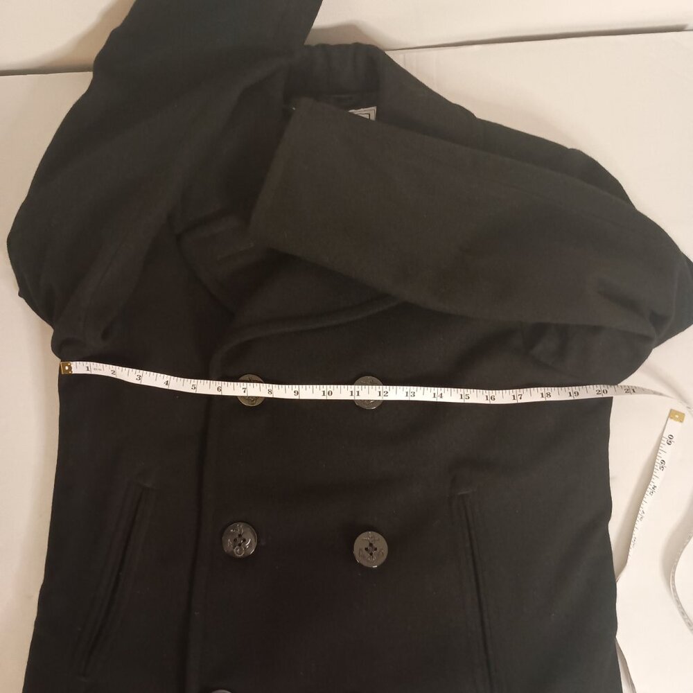 Peacoat Black Wool Double Breasted DLA Quarterdeck Enlisted  Men’s Size 38R EUC - Picture 12 of 16